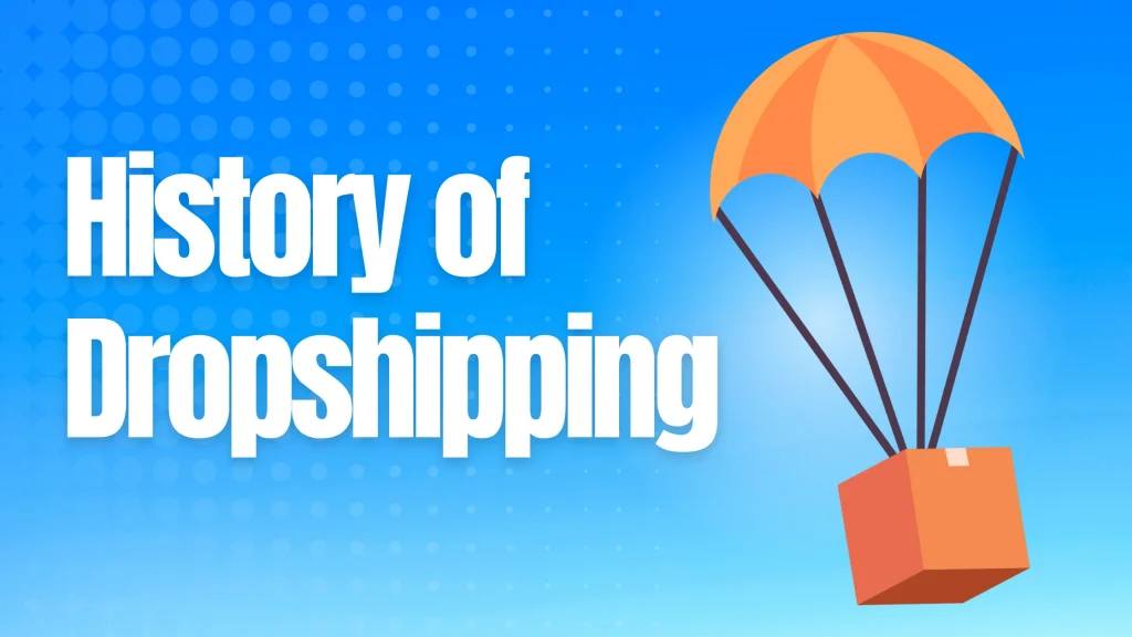 this image shows a package drop which shows us history of packaging in text .